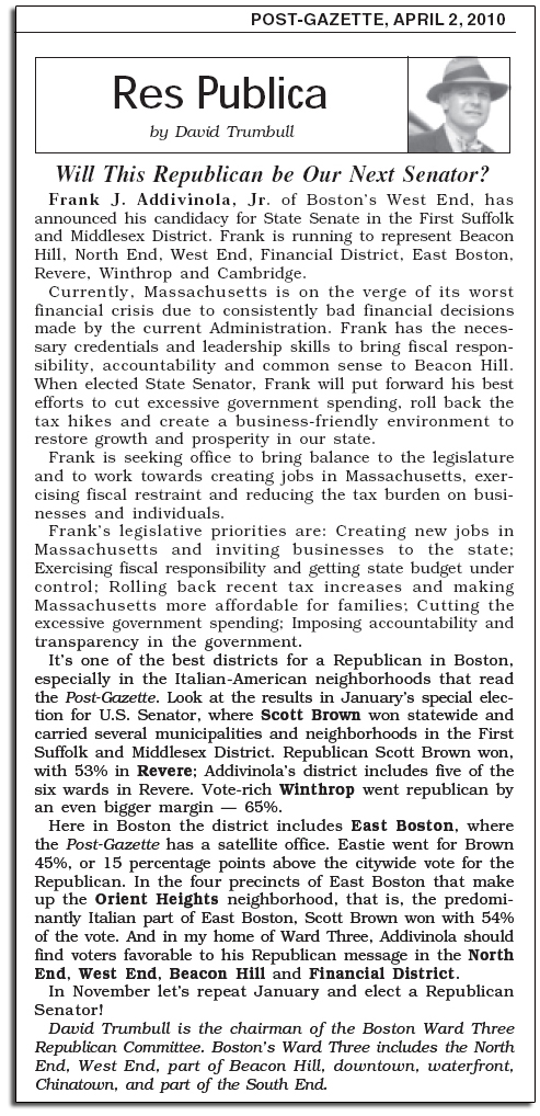 Article from the Post-Gazette Apr 2, 2010